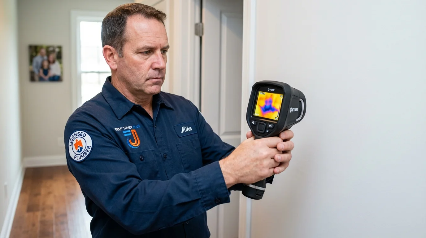 Thermal imaging leak detection by Johns Plumbing LLC in Langdon